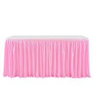 Bulk 2Pcs Polyester Ruffle Tutu Table Skirt for Rectangle Table Birthday Party Wedding Baby Shower Tables Decor Wholesale