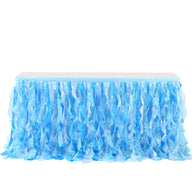 Bulk Rainbow Tulle Table Skirt Curly Willow Tutu Table Skirt for Birthday Party Wedding Baby Shower Tables Decor Wholesale