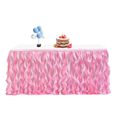 Bulk Rainbow Tulle Table Skirt Curly Willow Tutu Table Skirt for Birthday Party Wedding Baby Shower Tables Decor Wholesale
