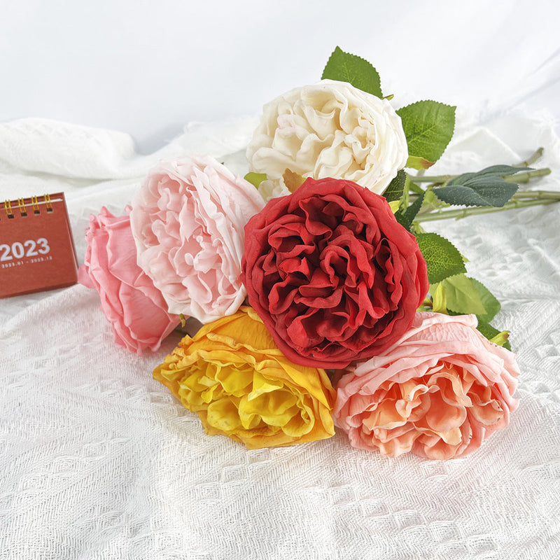 17 Inch Real Touch Silk Rose Stems, 10 Pcs Artificial Flowers Bulk Wholesale