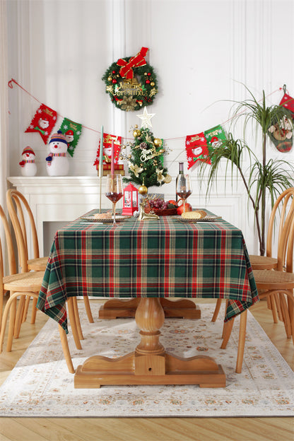 Bulk Red Green Plaid Tablecloths for Christmas Party Decor Wholesale