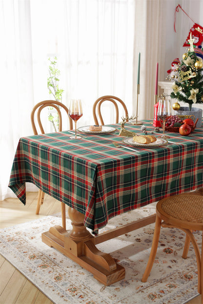 Bulk Red Green Plaid Tablecloths for Christmas Party Decor Wholesale