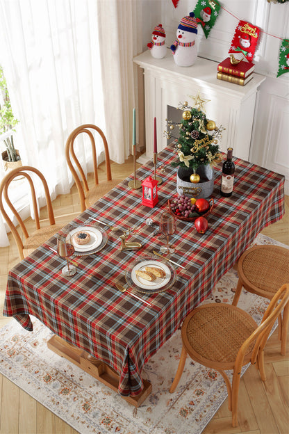Bulk Red Green Plaid Tablecloths for Christmas Party Decor Wholesale