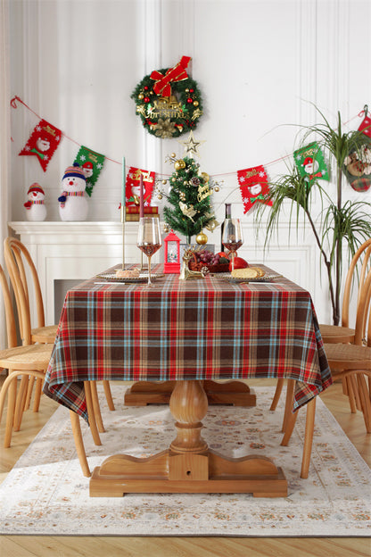 Bulk Red Green Plaid Tablecloths for Christmas Party Decor Wholesale