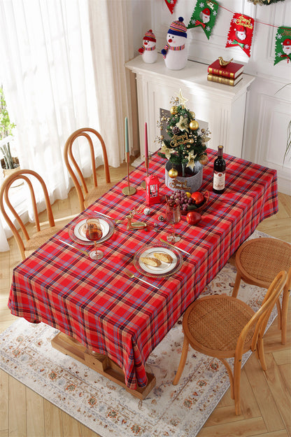 Bulk Red Green Plaid Tablecloths for Christmas Party Decor Wholesale