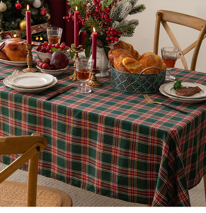 Bulk Red Green Plaid Tablecloths for Christmas Party Decor Wholesale