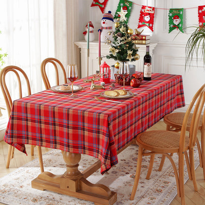 Bulk Red Green Plaid Tablecloths for Christmas Party Decor Wholesale
