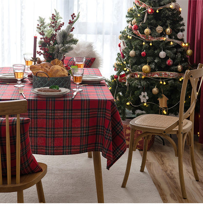 Bulk Red Green Plaid Tablecloths for Christmas Party Decor Wholesale