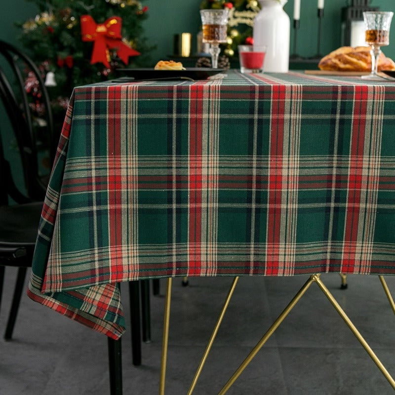 Bulk Red Green Plaid Tablecloths for Christmas Party Decor Wholesale