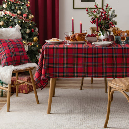 Bulk Red Green Plaid Tablecloths for Christmas Party Decor Wholesale