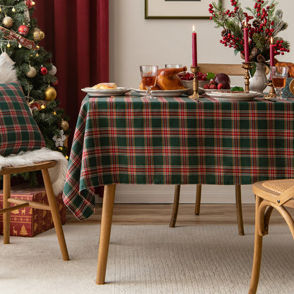Bulk Red Green Plaid Tablecloths for Christmas Party Decor Wholesale