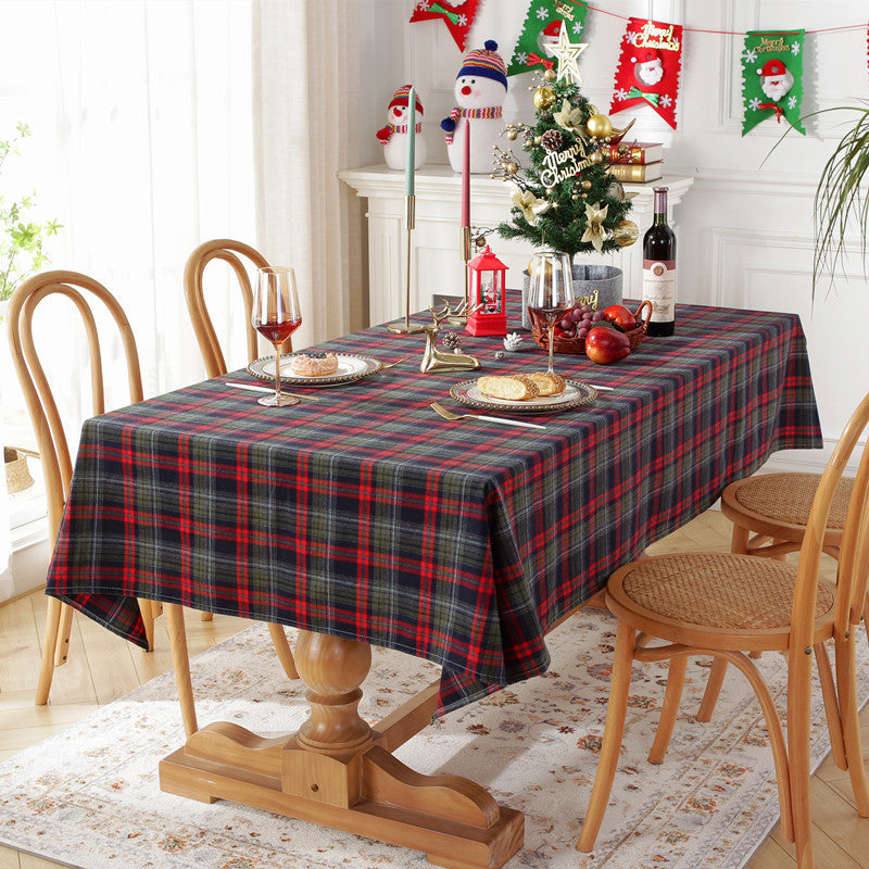 Bulk Red Green Plaid Tablecloths for Christmas Party Decor Wholesale