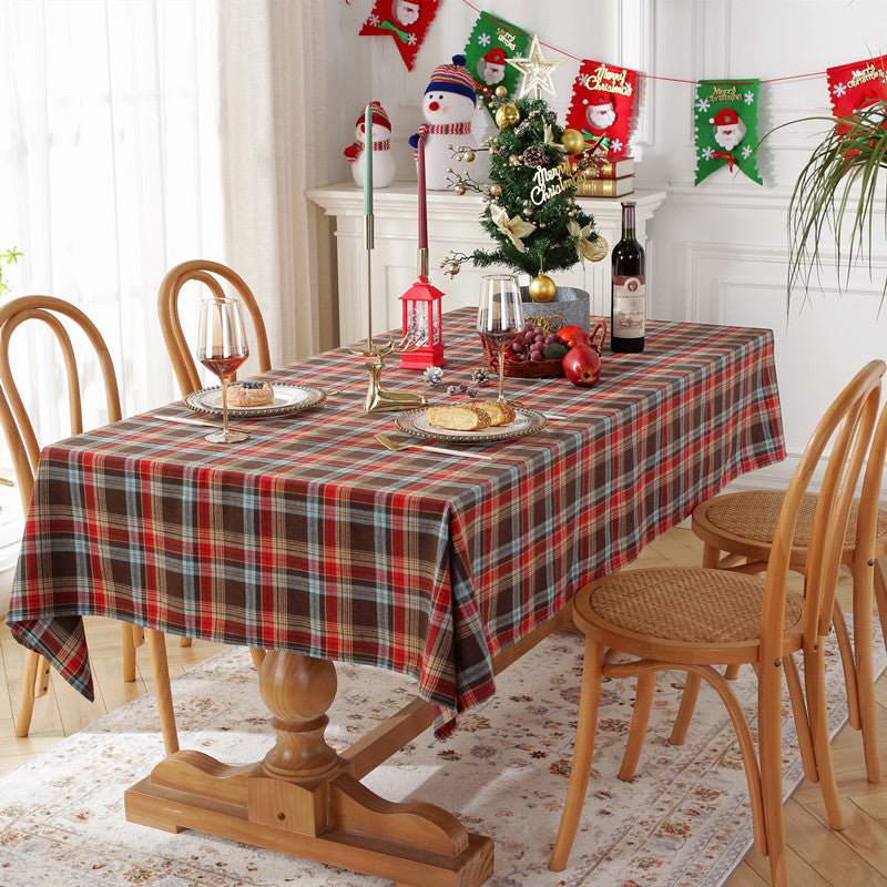Bulk Red Green Plaid Tablecloths for Christmas Party Decor Wholesale