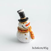 Resin Santa Claus and Snowman Mini Tabletop Christmas Ornaments Bulk Set