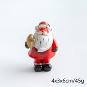 Resin Santa Claus and Snowman Mini Tabletop Christmas Ornaments Bulk Set