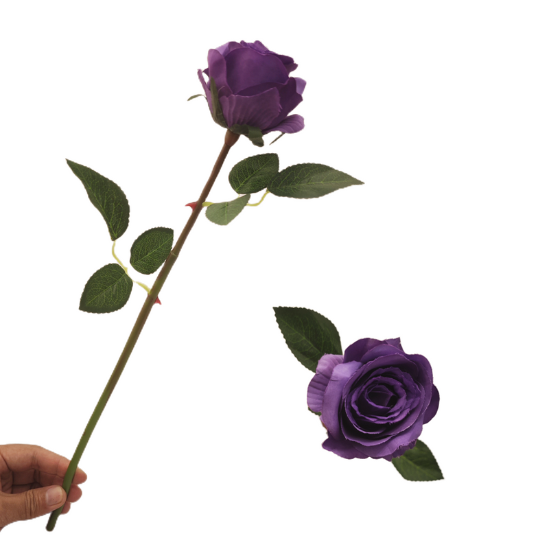 10 Pcs Artificial Silk Rose Stems, 12 Inch, Red, Wholesale Bouquet Flowers