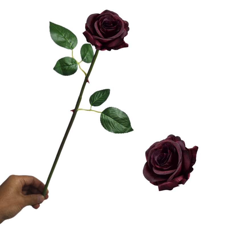 10 Pcs Artificial Silk Rose Stems, 12 Inch, Red, Wholesale Bouquet Flowers
