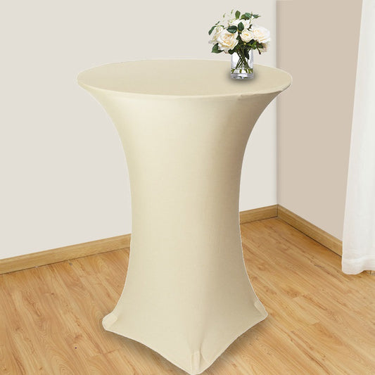 Bulk Round Elastic Tablecloth for Bar Wedding Cocktail Party Banquet Table Cover Wholesale