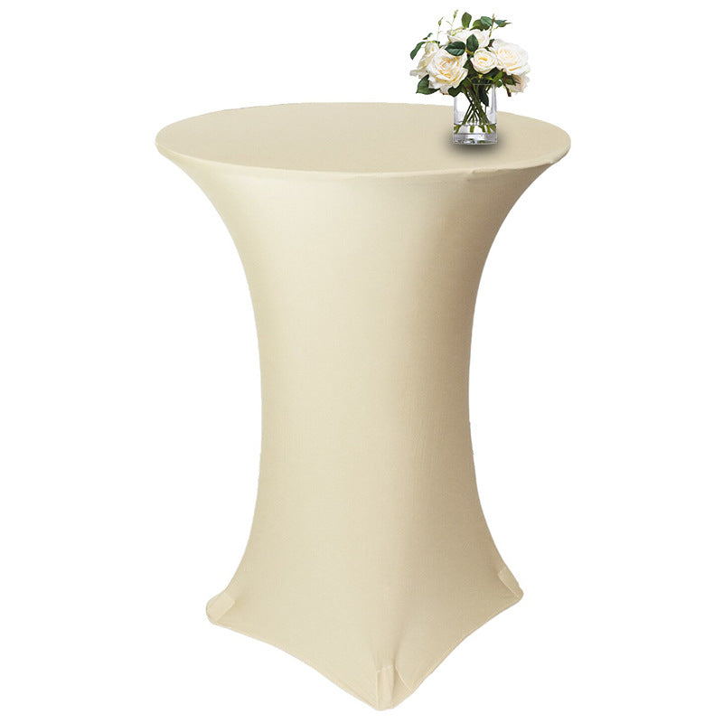 Bulk Round Elastic Tablecloth for Bar Wedding Cocktail Party Banquet Table Cover Wholesale
