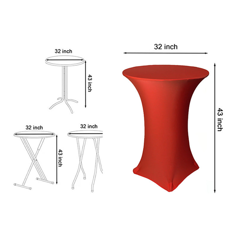 Bulk Round Elastic Tablecloth for Bar Wedding Cocktail Party Banquet Table Cover Wholesale