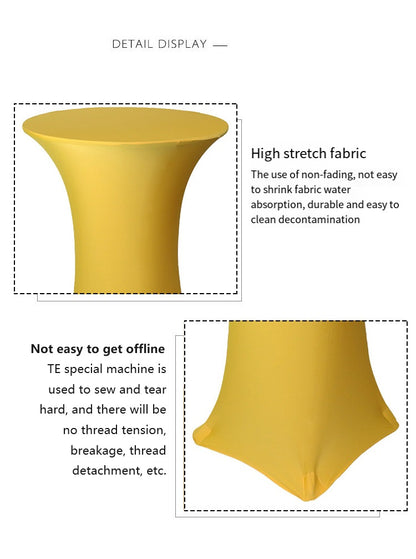 Bulk Round Elastic Tablecloth for Bar Wedding Cocktail Party Banquet Table Cover Wholesale