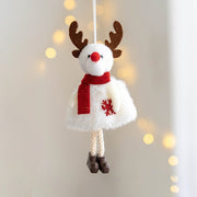 Santa Claus Snowman Elk Plush Pendant Ornaments 3 Pcs Christmas Tree Hanging Decor