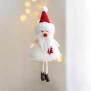 Santa Claus Snowman Elk Plush Pendant Ornaments 3 Pcs Christmas Tree Hanging Decor