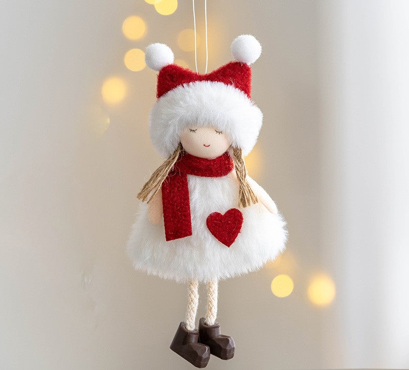 Santa Claus Snowman Elk Plush Pendant Ornaments 3 Pcs Christmas Tree Hanging Decor