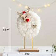 Santa Claus Snowman Elk Wool Felt Tabletop Centerpiece Decorations Christmas Ornaments Bulk Set
