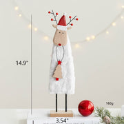 Santa Claus Snowman Elk Wool Felt Tabletop Centerpiece Decorations Christmas Ornaments Bulk Set