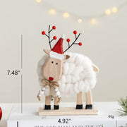 Santa Claus Snowman Elk Wool Felt Tabletop Centerpiece Decorations Christmas Ornaments Bulk Set