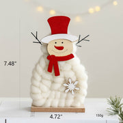 Santa Claus Snowman Elk Wool Felt Tabletop Centerpiece Decorations Christmas Ornaments Bulk Set