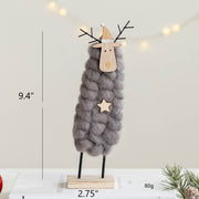 Santa Claus Snowman Elk Wool Felt Tabletop Centerpiece Decorations Christmas Ornaments Bulk Set