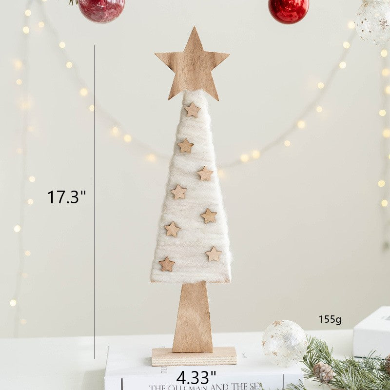 Santa Claus Snowman Elk Wool Felt Tabletop Centerpiece Decorations Christmas Ornaments Bulk Set