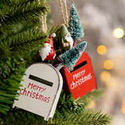 Santa Mailbox Pendant Ornament 10 Pcs Christmas Tree Hanging Decor Holiday Party