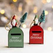 Santa Mailbox Pendant Ornament 10 Pcs Christmas Tree Hanging Decor Holiday Party