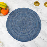 Bulk Set Of 2 Round Woven Placemats Washable Heat Insulation Table Mats Wholesale