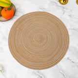 Bulk Set Of 2 Round Woven Placemats Washable Heat Insulation Table Mats Wholesale