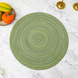 Bulk Set Of 2 Round Woven Placemats Washable Heat Insulation Table Mats Wholesale