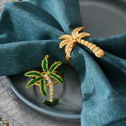 12 Pcs Artificial Coconut Tree Napkin Rings Hawaiian Luau Party Favors Bulk Set