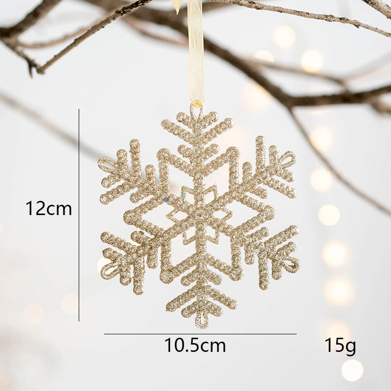 Snowflake Pendant Hanging Ornaments 12 Pcs Bulk Christmas Tree Decorations