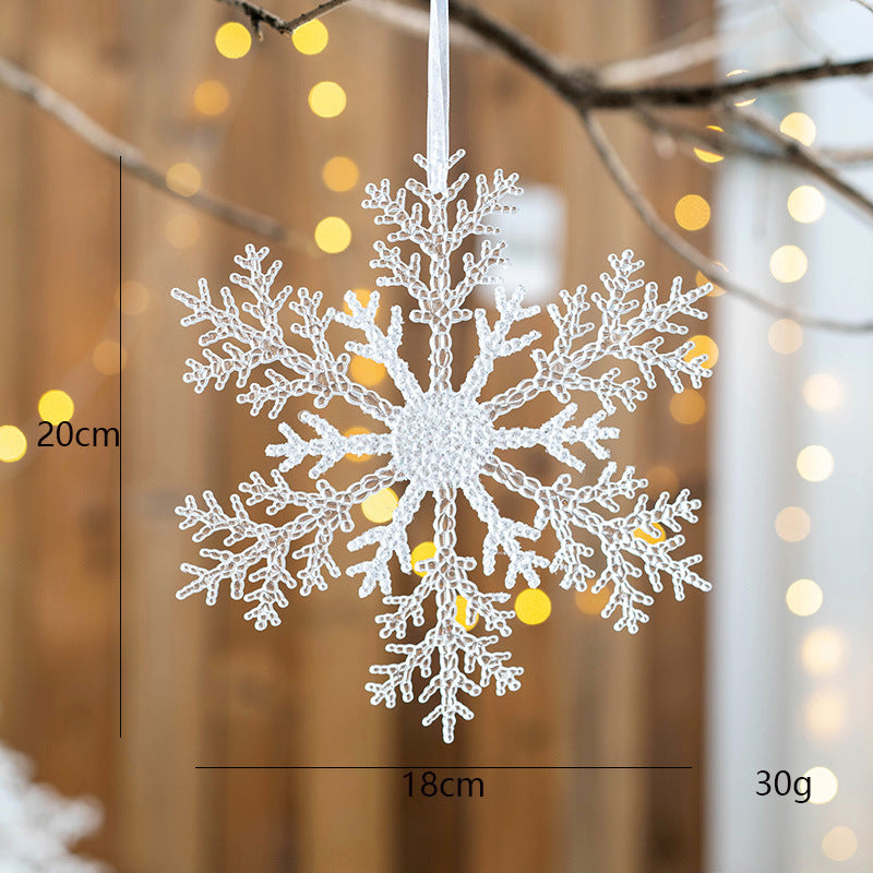 Snowflake Pendant Hanging Ornaments 12 Pcs Bulk Christmas Tree Decorations