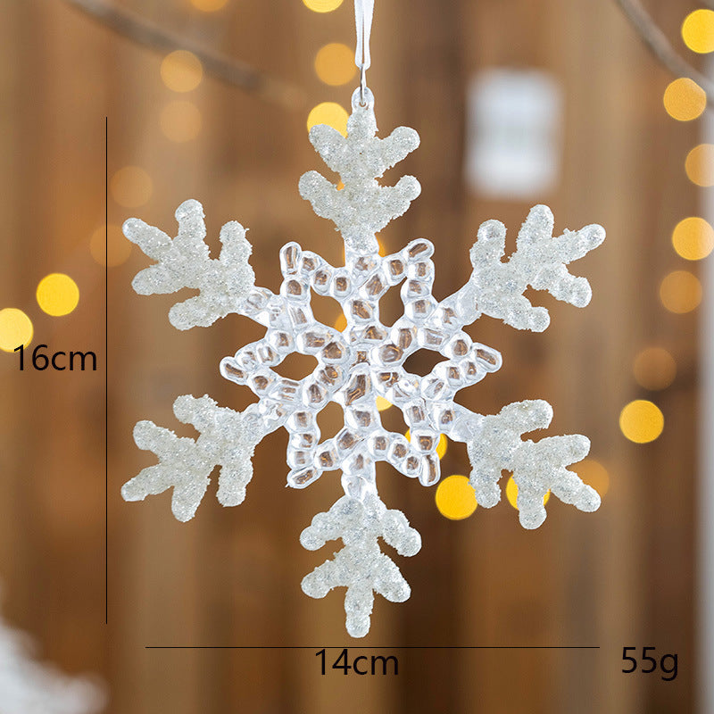 Snowflake Pendant Hanging Ornaments 12 Pcs Bulk Christmas Tree Decorations