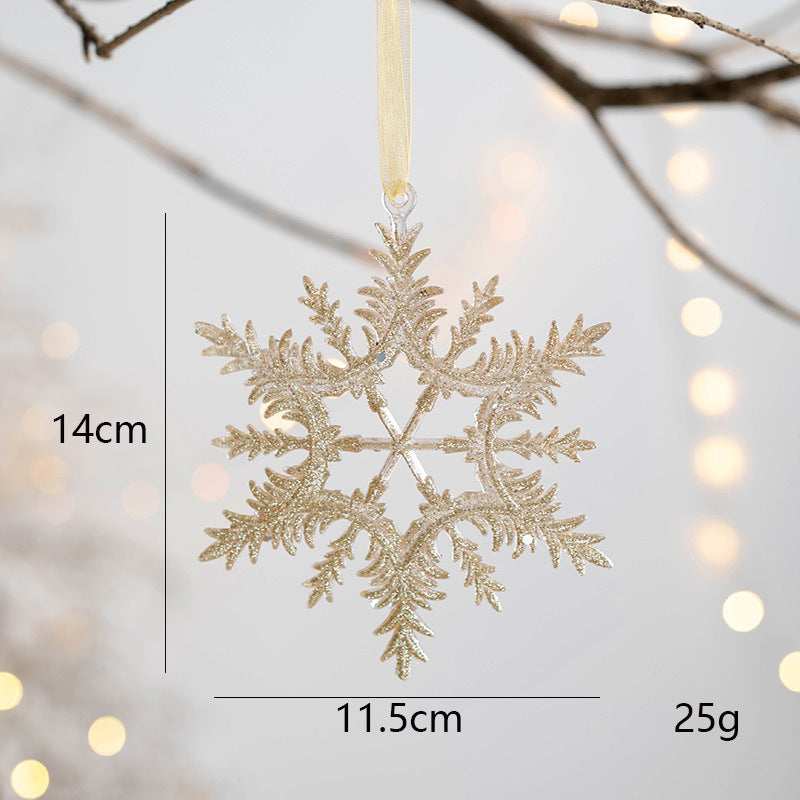 Snowflake Pendant Hanging Ornaments 12 Pcs Bulk Christmas Tree Decorations