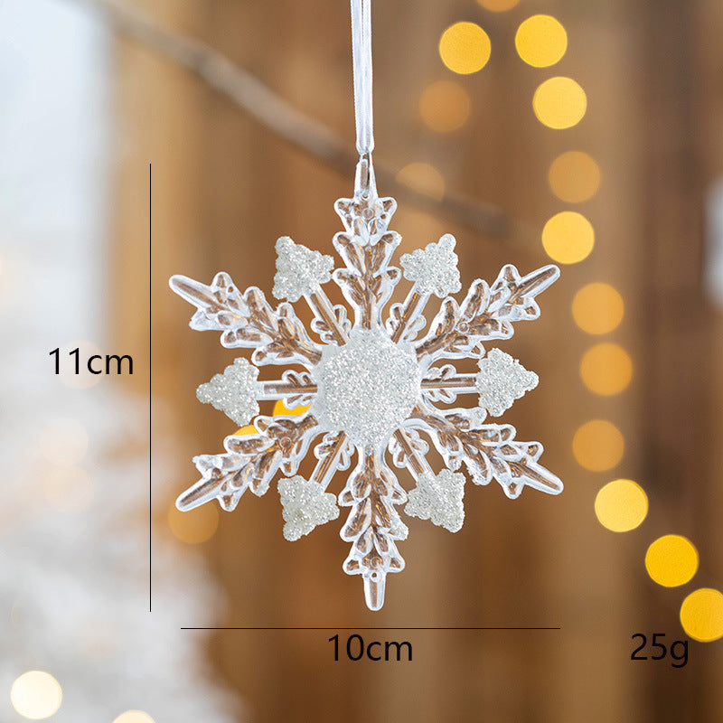 Snowflake Pendant Hanging Ornaments 12 Pcs Bulk Christmas Tree Decorations