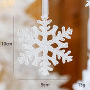 Snowflake Pendant Hanging Ornaments 12 Pcs Bulk Christmas Tree Decorations