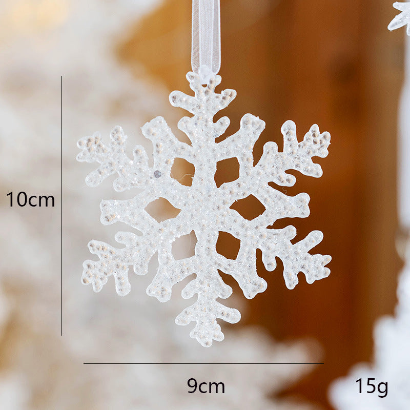 Snowflake Pendant Hanging Ornaments 12 Pcs Bulk Christmas Tree Decorations