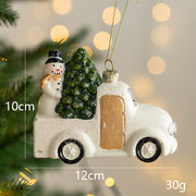 Sparkly Hanging Ornaments with String, Bulk Christmas Tree Decorations, Car and House, Holiday Party Supplies
