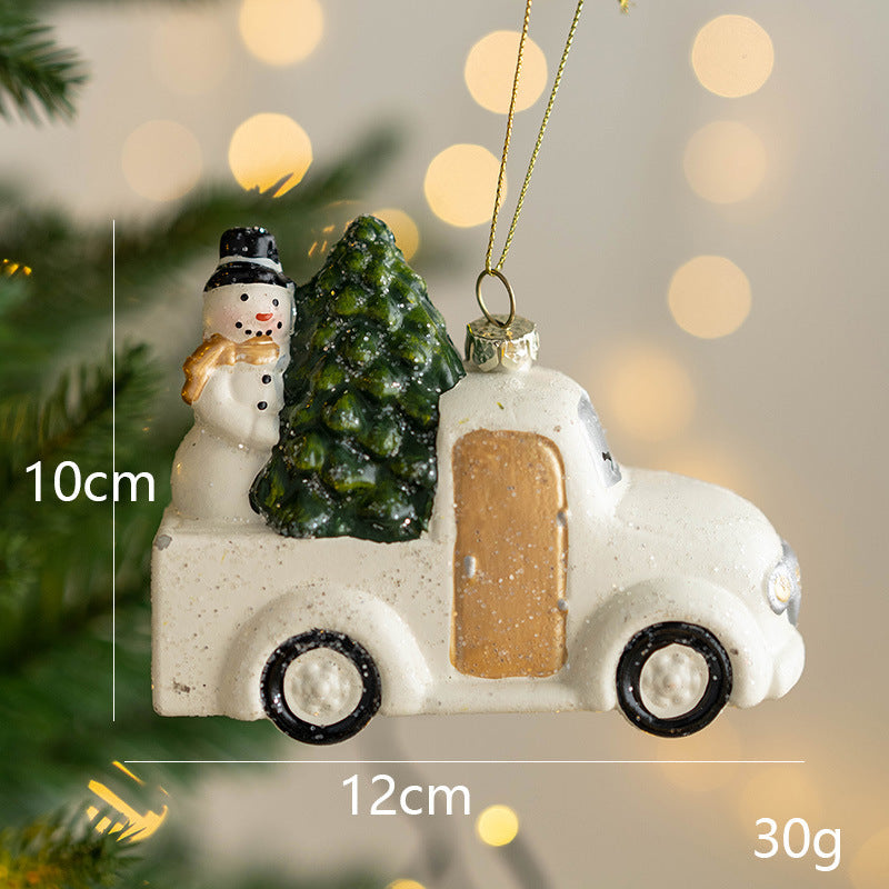 Sparkly Hanging Ornaments with String, Bulk Christmas Tree Decorations, Car and House, Holiday Party Supplies