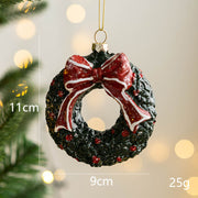 Sparkly Hanging Ornaments with String, Bulk Christmas Tree Decorations, Car and House, Holiday Party Supplies